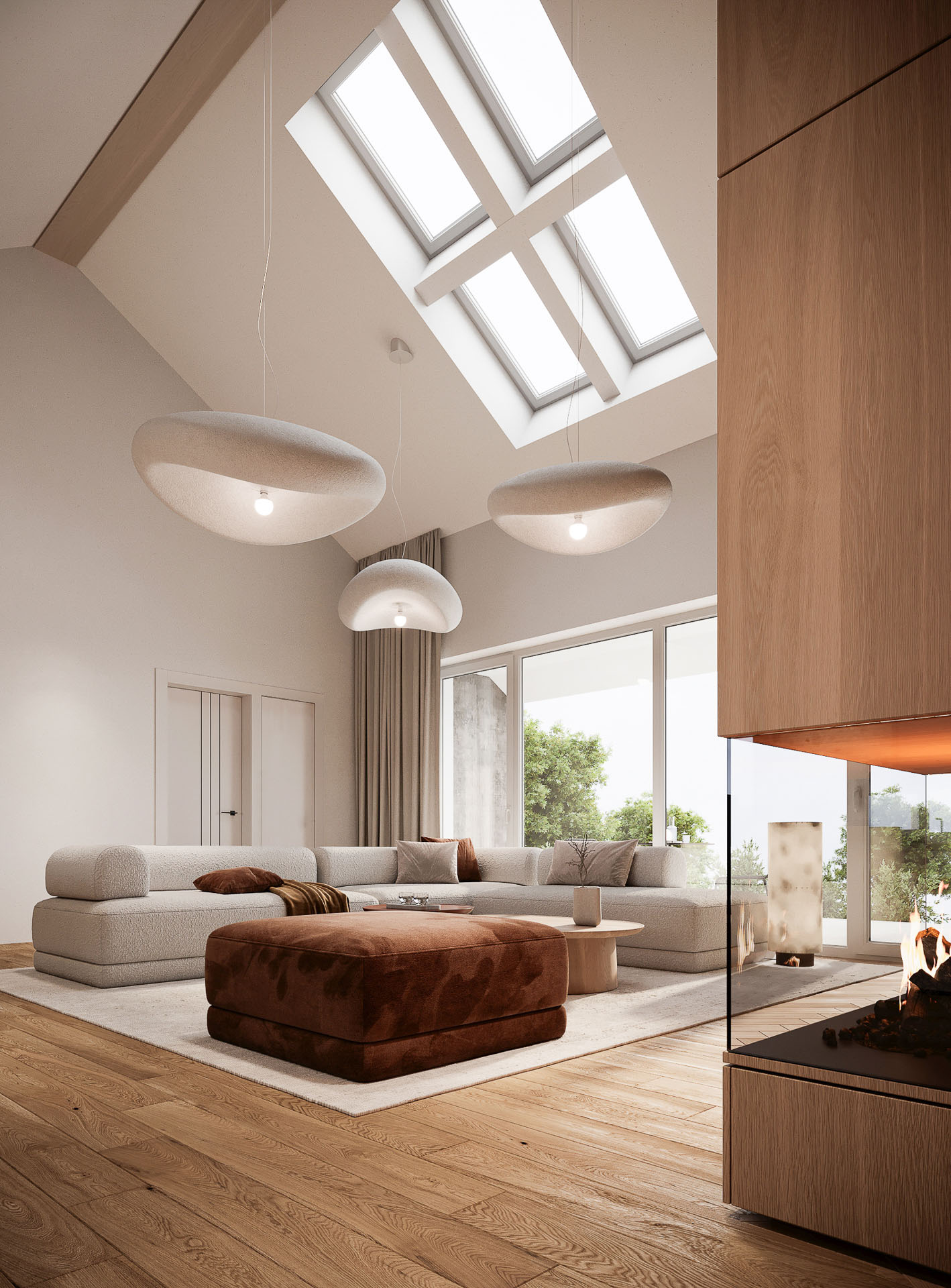 Návrh interiéru projektu Luční Háj - jídelna a kuchyň